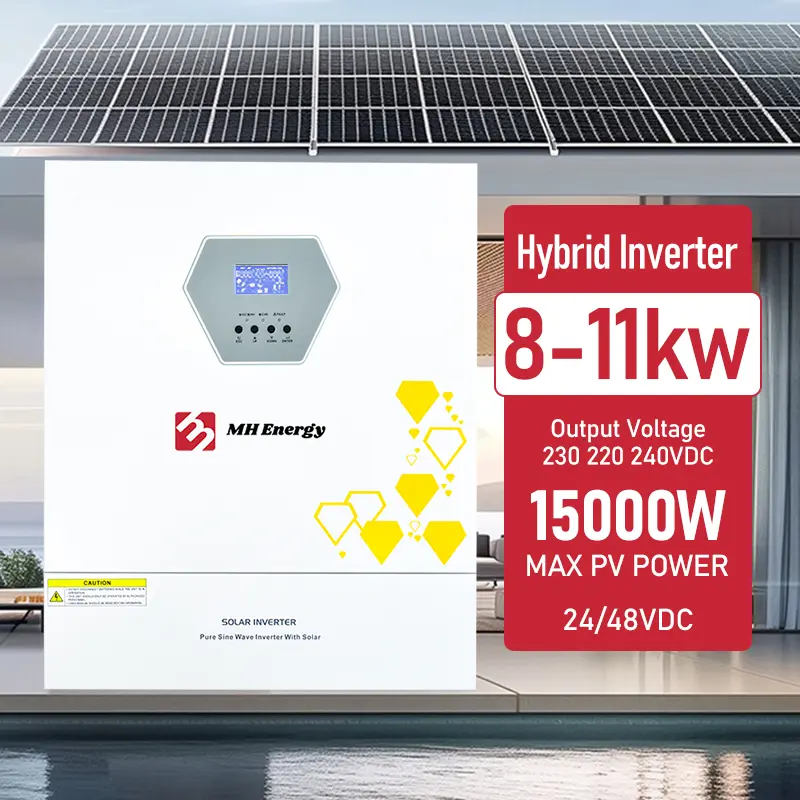 Solar and Power Inverter Single Three Phase 48v Ip65 Dual 5kw 6kw 6.6 Kw 6kw 8kw 10 Kw 11kw Mppt Off Grid Hibrid Solar Inverter